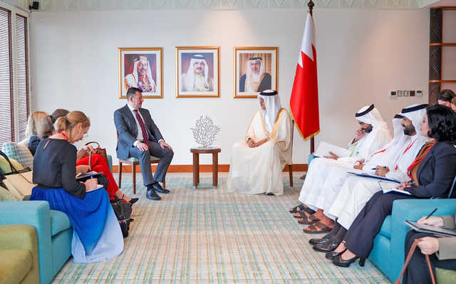  Foreign Minister Dr Abdullatif Al Zayani met Estonia’s Foreign Ministry Secretary General Jonatan Vseviov. They discussed strengthening Bahrain-Estonia relations, exploring ways to enhance co-operation, and exchanging views on regional and global developments and their impact on security and stability. Dr Al Zayani separately met Bangladesh’s foreign adviser Towhid Hossain, and discussed ways to strengthen collaboration across key sectors.